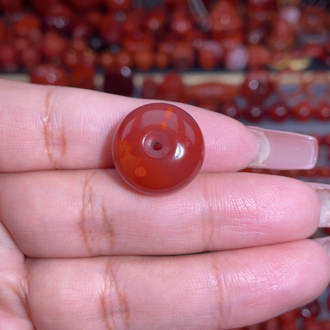 南红玛瑙未镶嵌平安扣