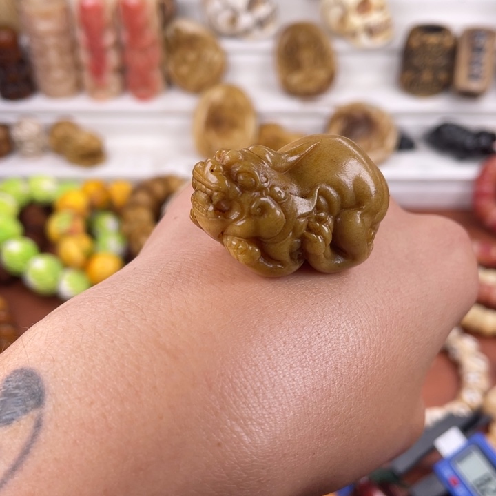 驼骨其他鹿角雕刻貔貅