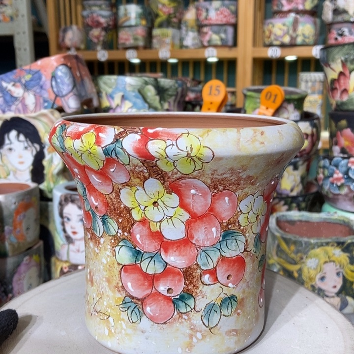 红陶景德镇艺术手绘作品