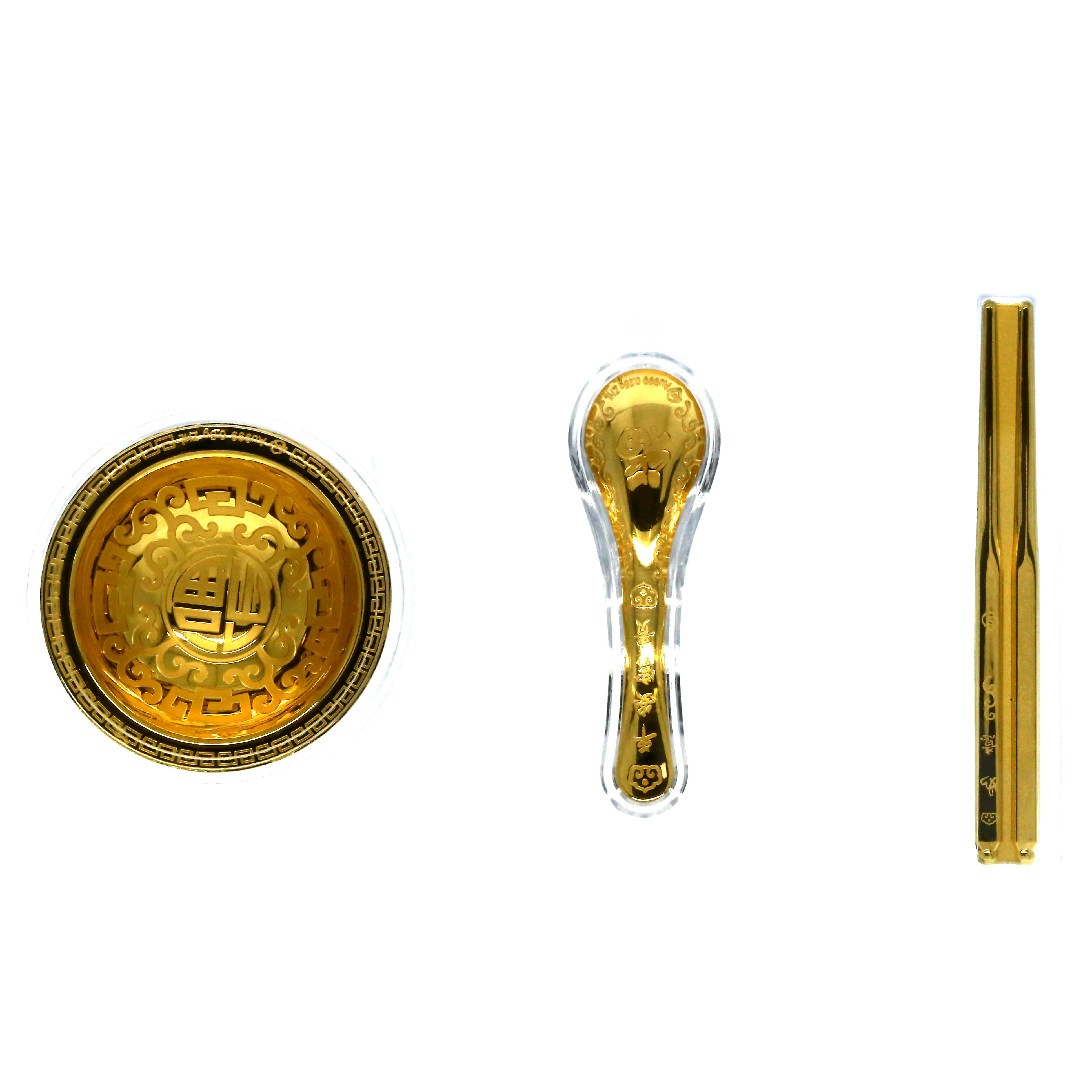 CBAI/菜百LX 足金制品 碗筷勺