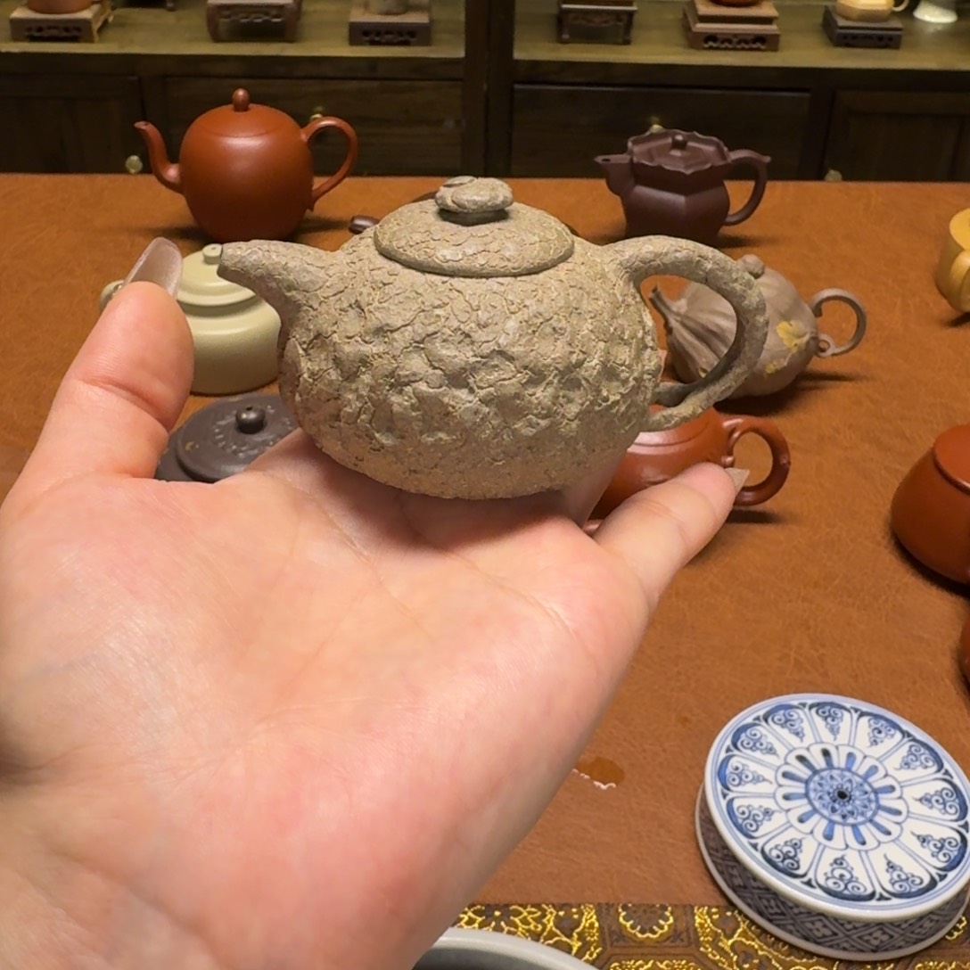 紫砂茶壶90cc，青段，全手工制作