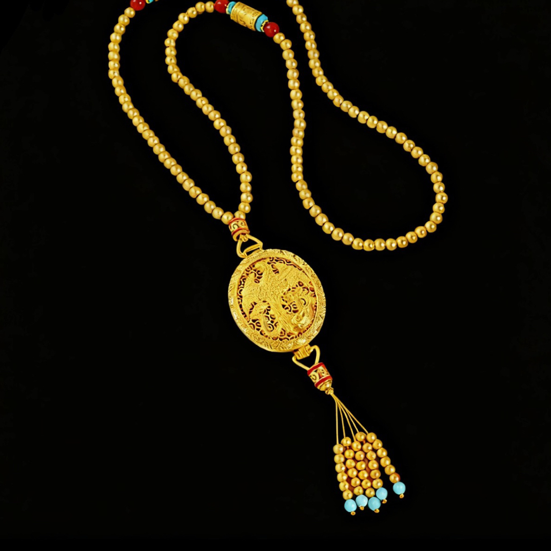 吊坠  S0066金缕藏香凤凰项链镀K金