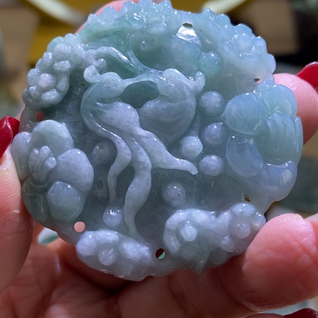 【闪购商品】翡翠颈饰未镶嵌喜上眉梢