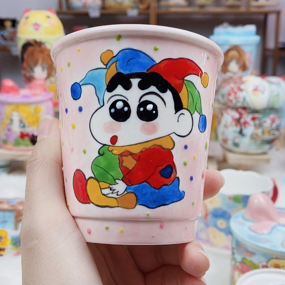 瓷片董董文创手绘陶瓷