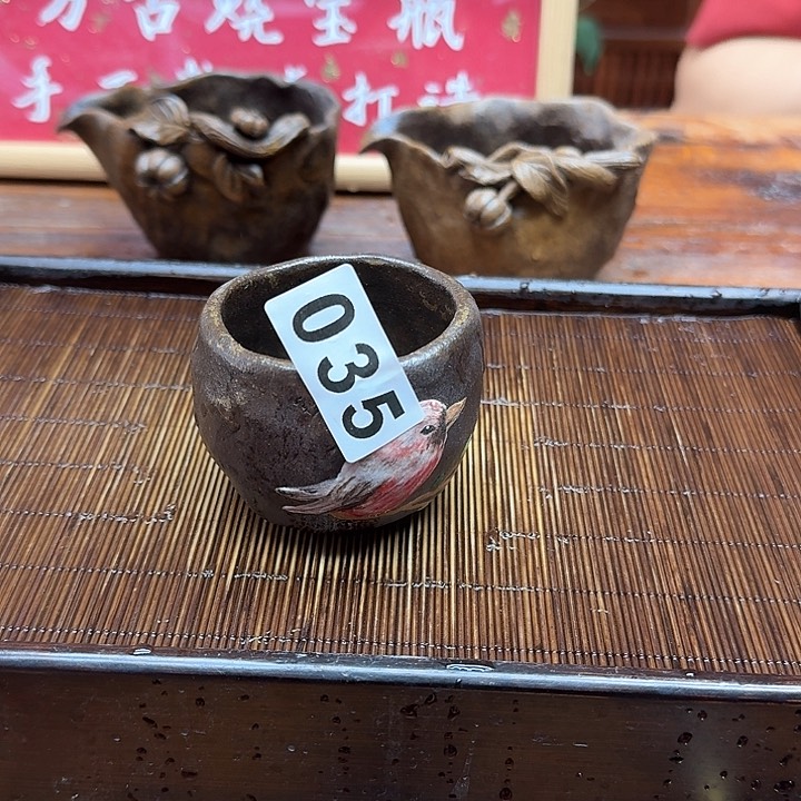 纯手工制作粗陶茶具