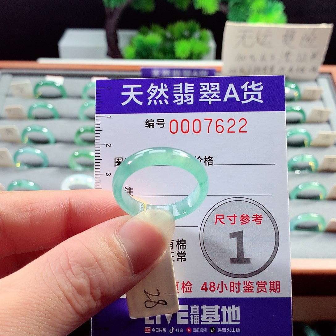 翡翠戒指未镶嵌28号