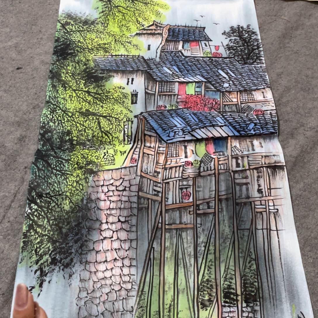 国画国画作品画心一张