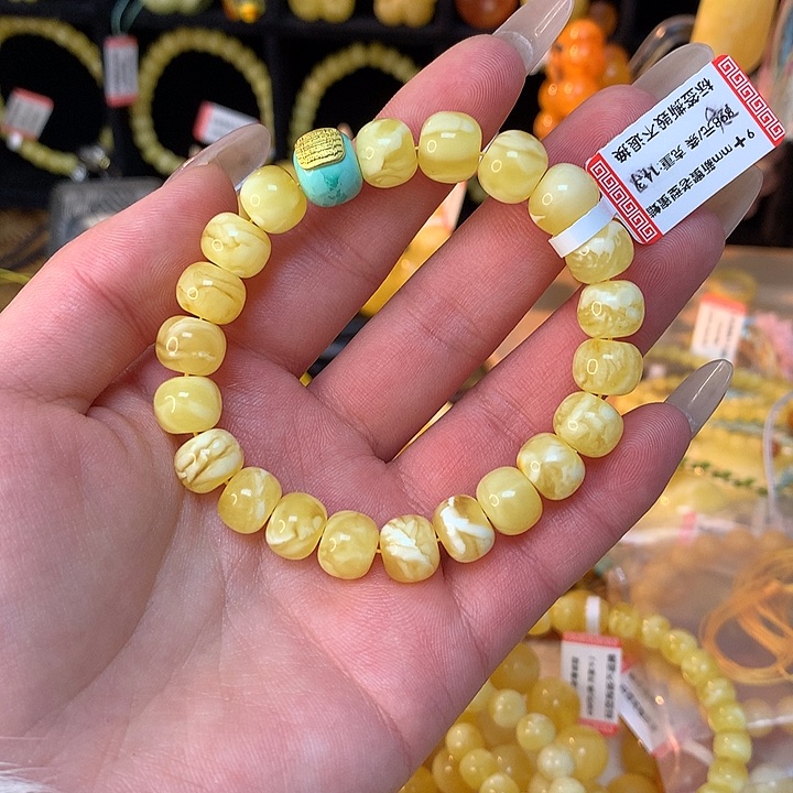 琥珀手链未镶嵌蜜蜡手串老型