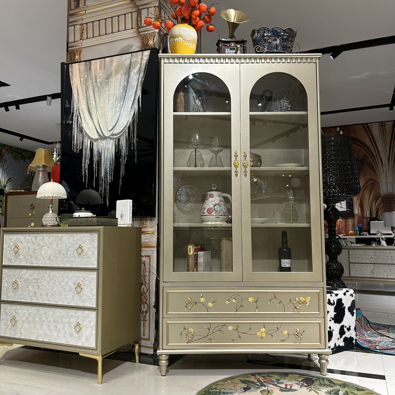 【喜悦家具】GH 玻璃门书柜长100宽35高190