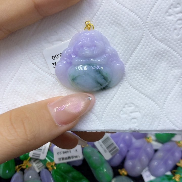 颈饰18K金镶嵌翡翠