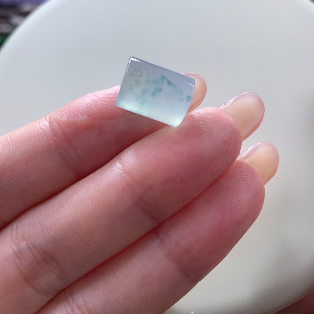 翡翠手链未镶嵌翡翠高冰冰底飘蓝花