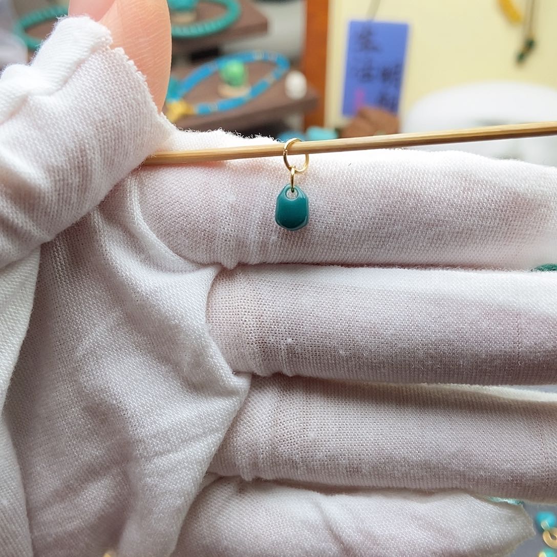 绿松石18K金镶嵌绿松石配饰h