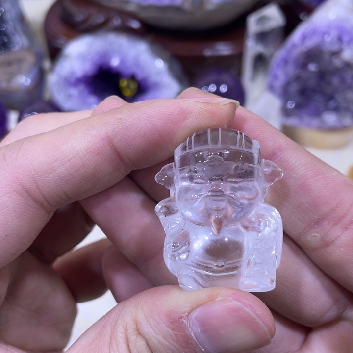 紫晶水晶财神未镶嵌