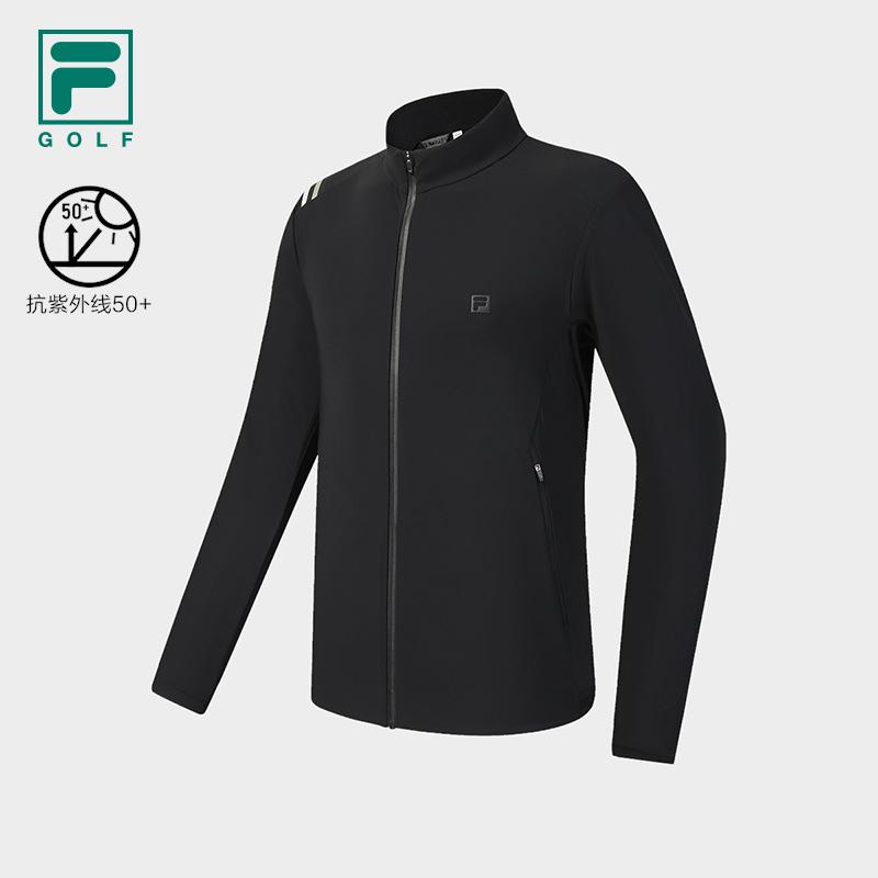 FILA 斐乐官方男士针织长袖外套2026夏季新款高尔夫运动防晒上衣