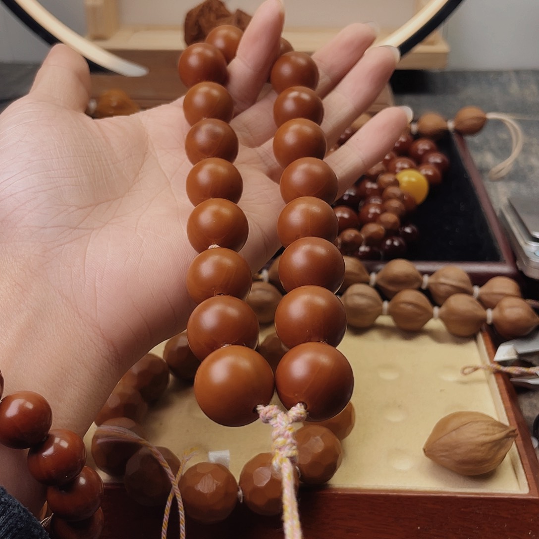橄榄核手串/手链Z****玩手持18颗籽微花
