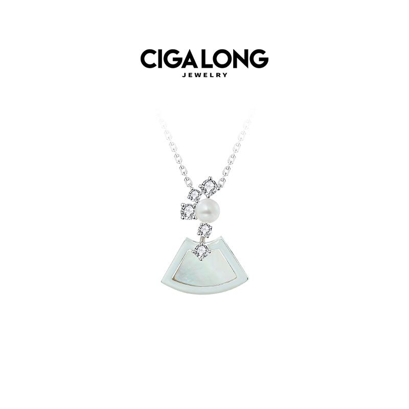 CIGALONG暮雪窗格珍珠项链【7周年】