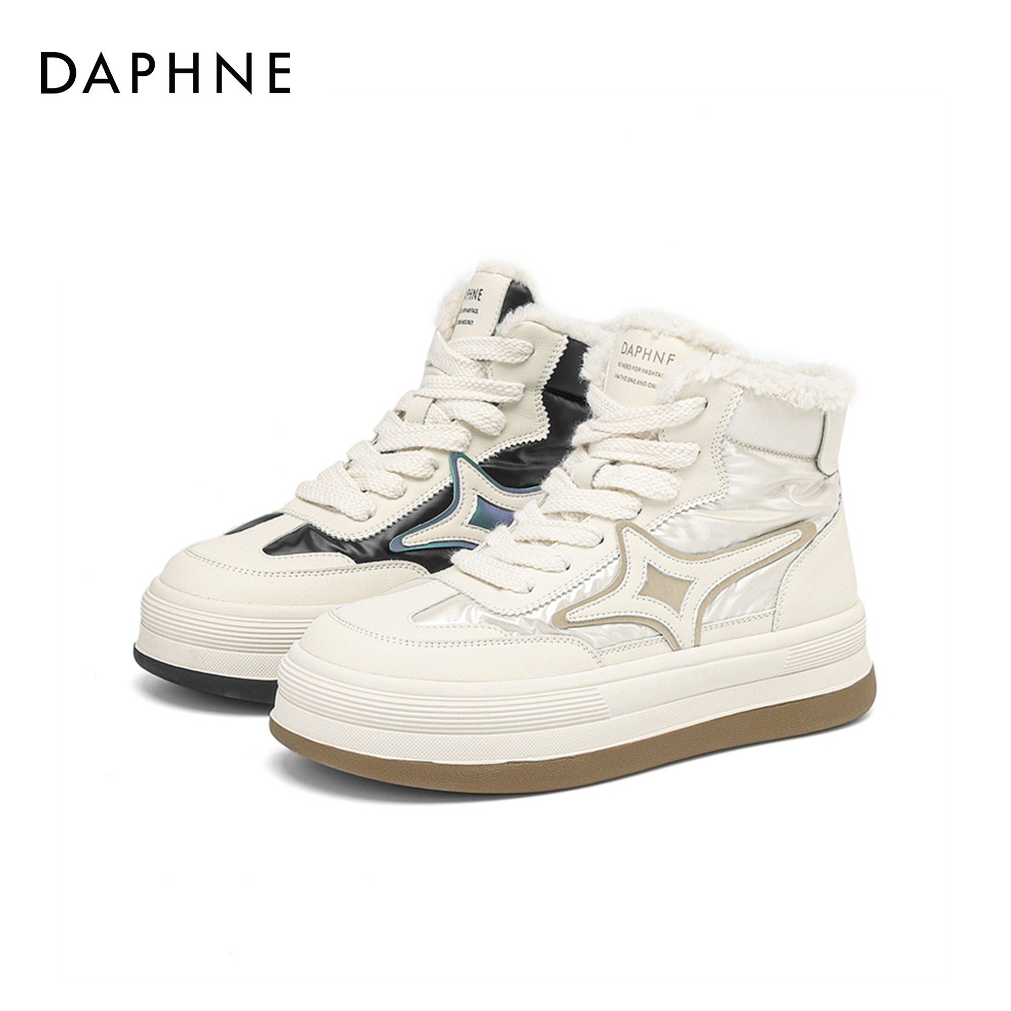 休闲高帮鞋女新款百搭秋冬加绒板鞋小白鞋运动a女鞋