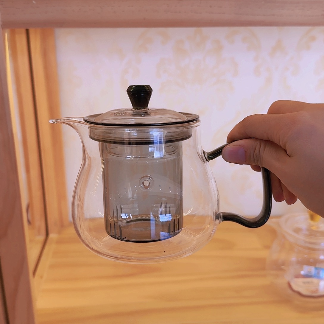 【闪购商品】高硼硅玻璃茶水分离H556黑