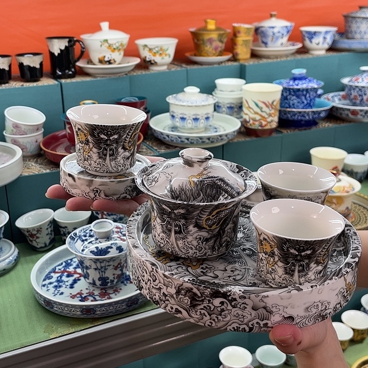 景德镇陶瓷盖碗茶具