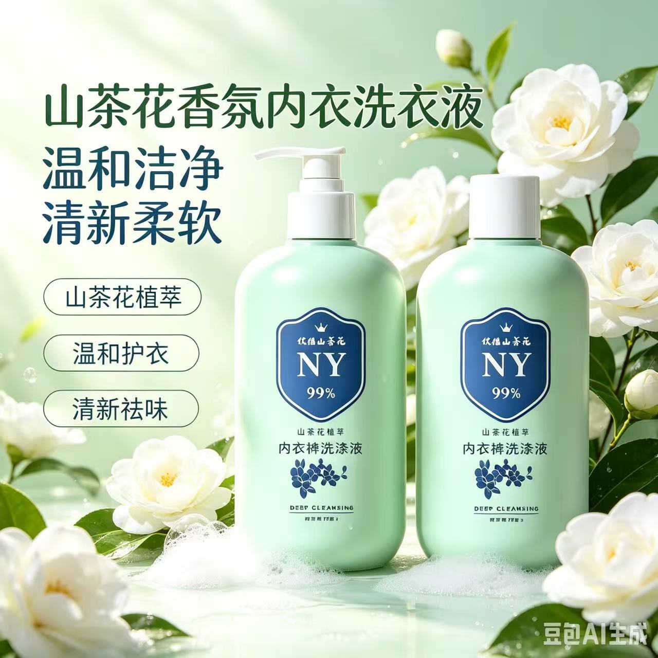 【2瓶装】内衣专用洗衣液清洁母婴适用山茶花香清洗内衣液