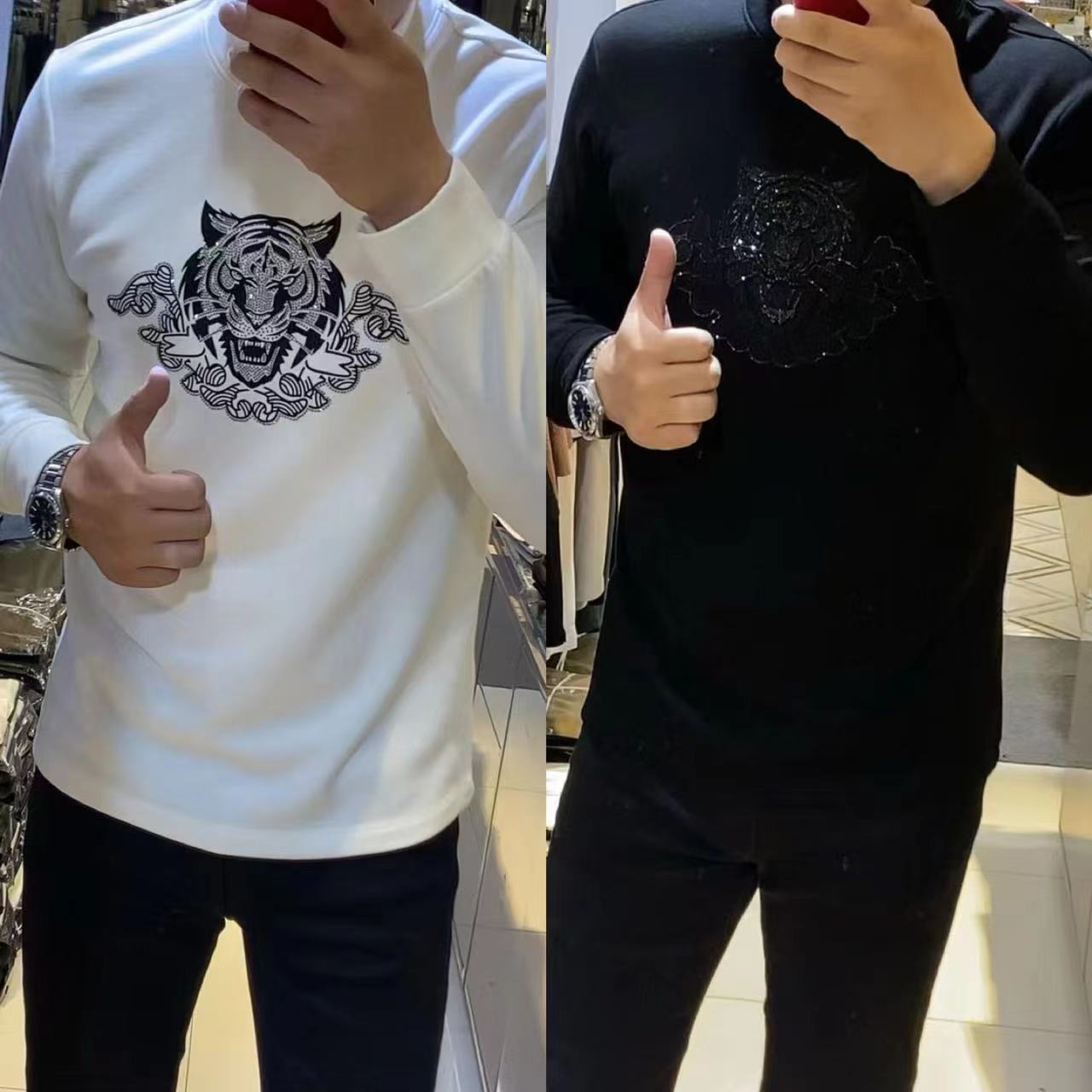 2025秋季新款男士高端时尚小虎头长袖T恤 5590