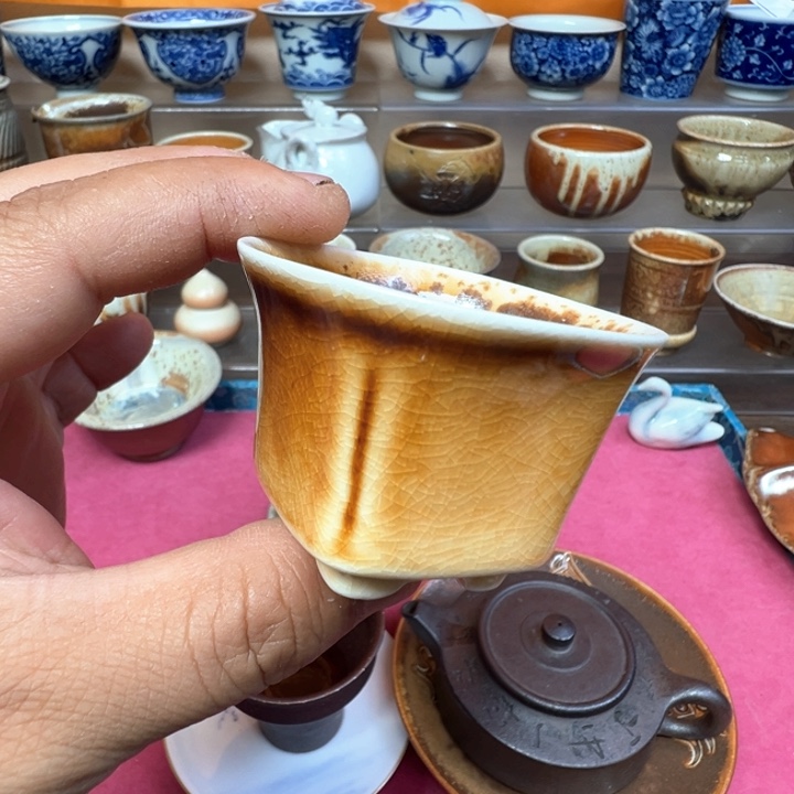 摆件景德镇裸坯柴烧主人杯 开播福利