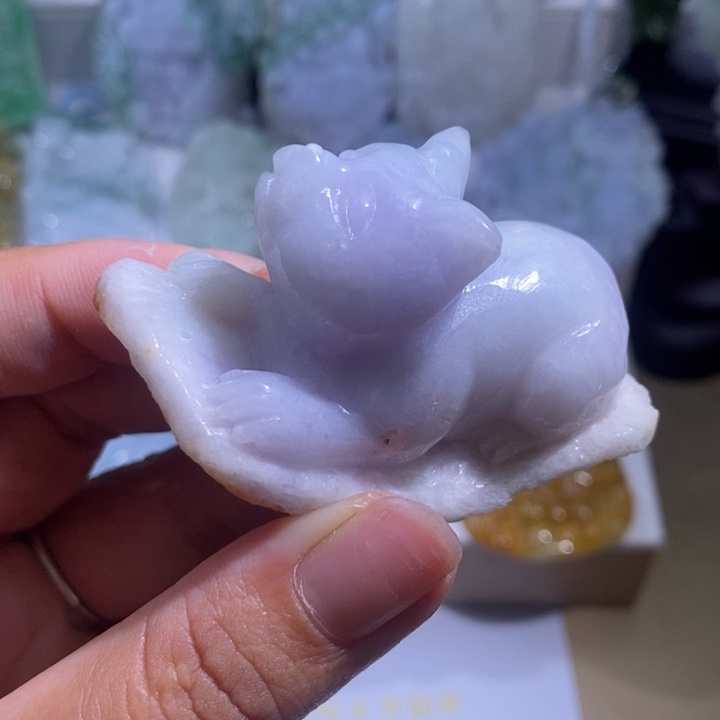【闪购商品】翡翠挂件未镶嵌猫