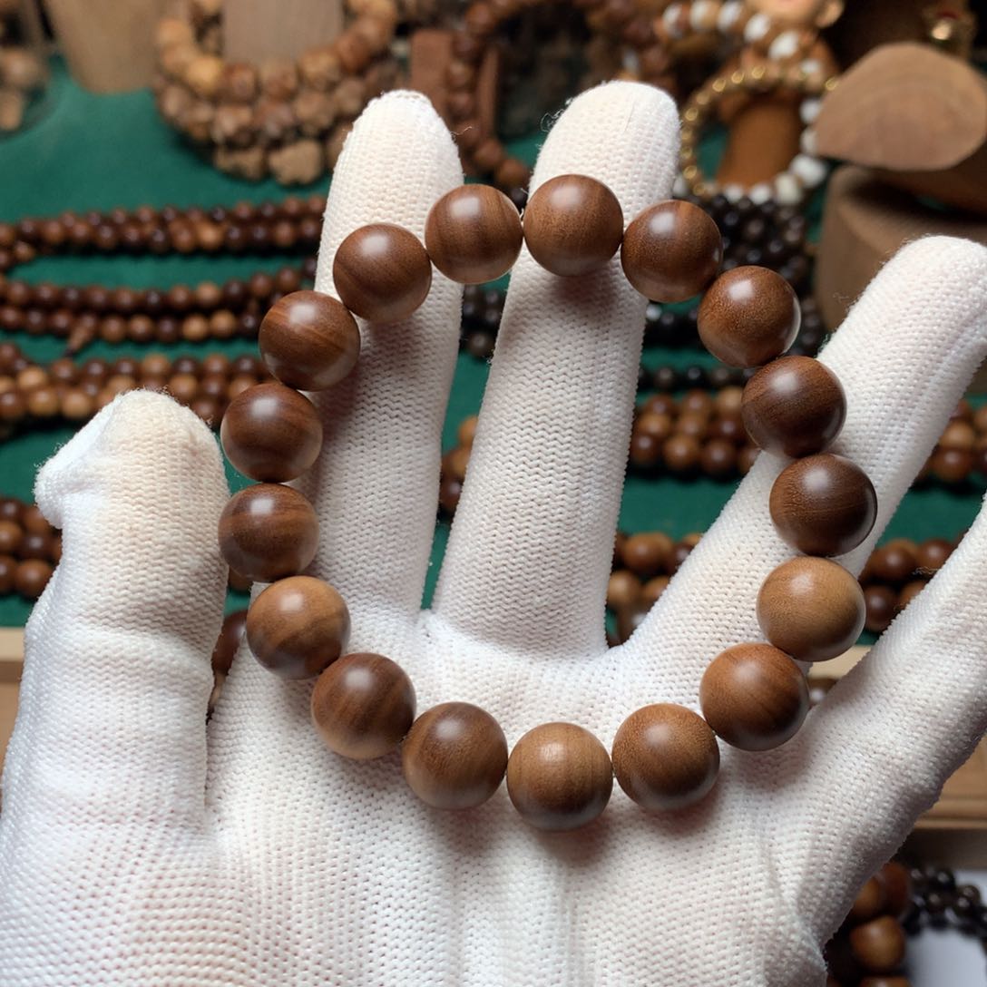 檀香木手串/手链老山檀香1.2虎皮黑肉