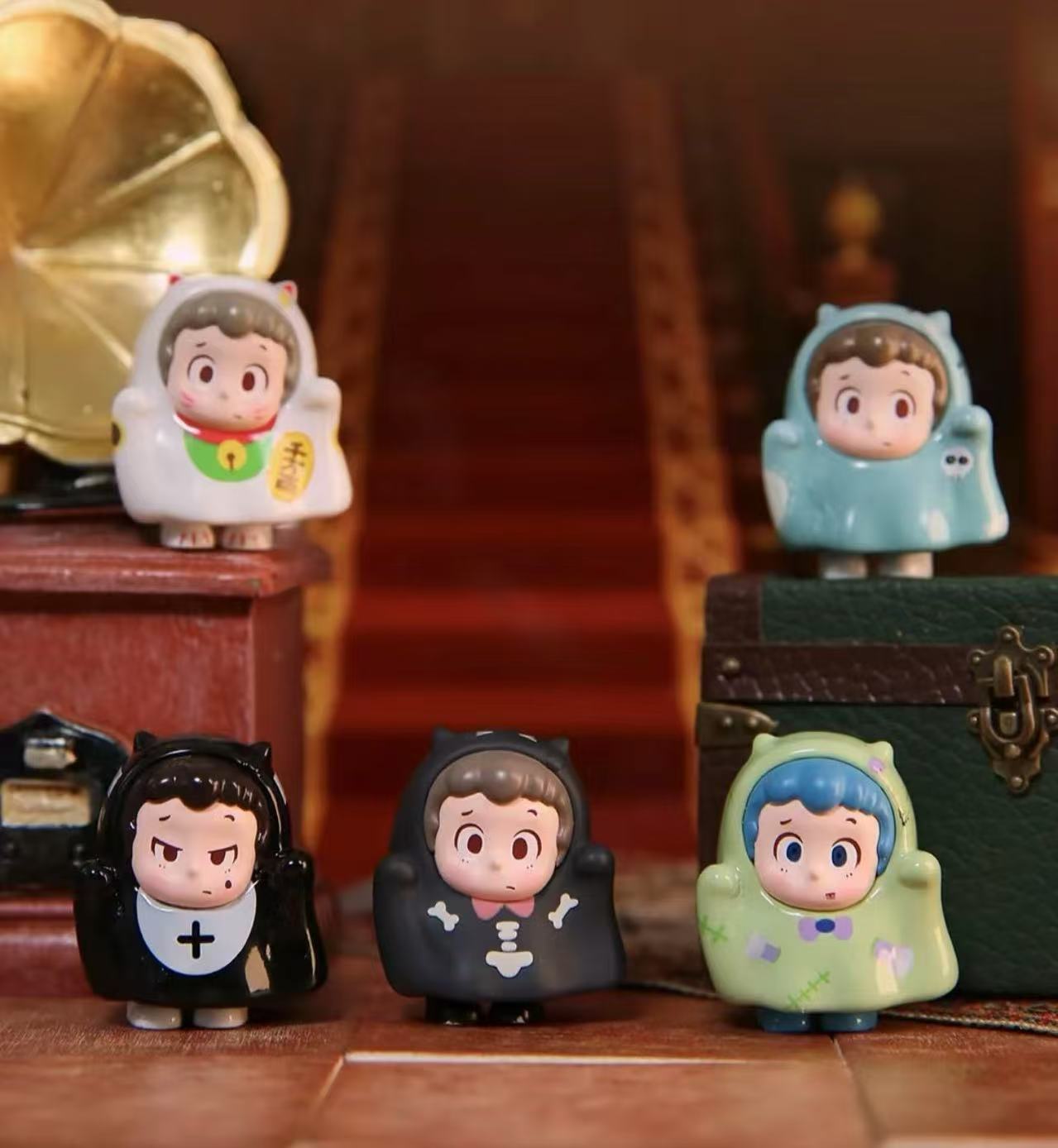 （猛猛拆盒）piny一起鬼混萌粒手办摆件