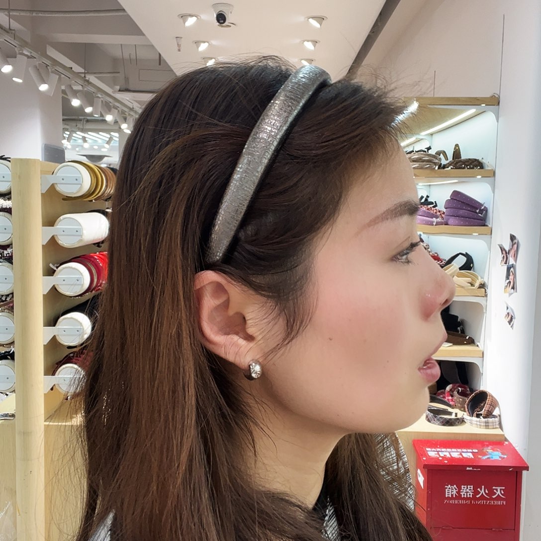 皮质非金属枪灰色皮发箍