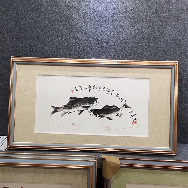 国画知鱼之乐纯手绘