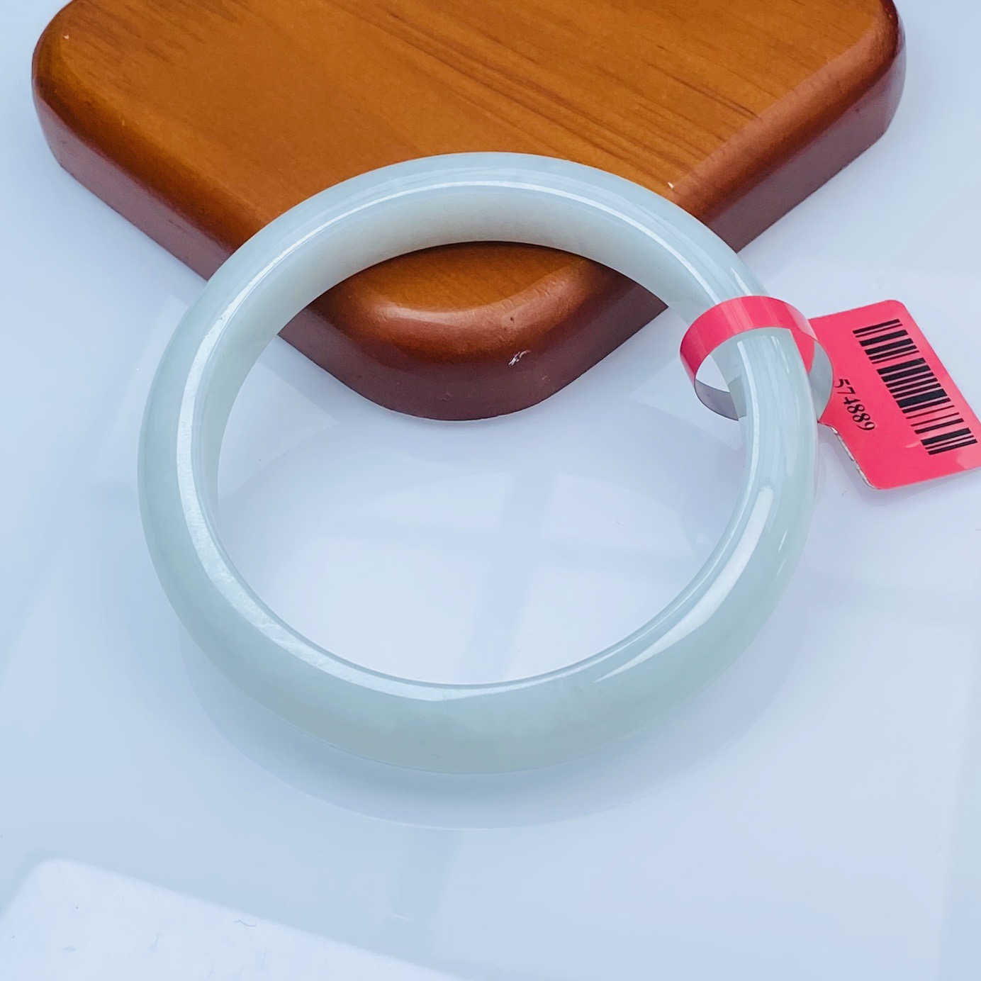  【秋姐翡翠】天然A货翡翠手镯63.3圈&R1-11