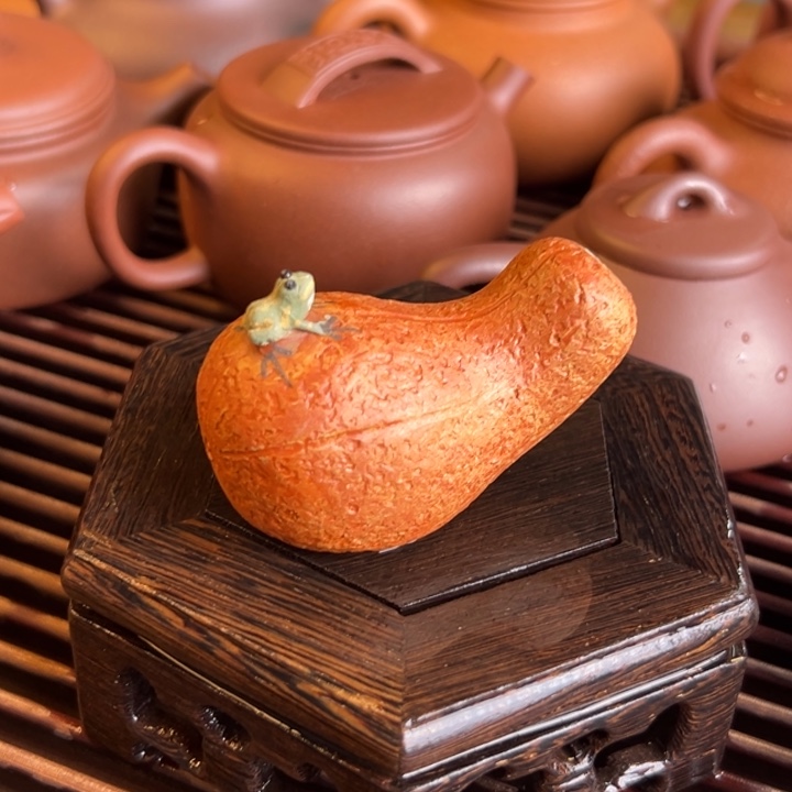 茶案紫砂南瓜。     