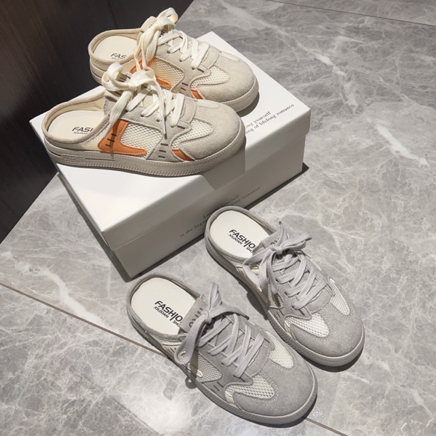 2025夏季网面半拖德训板鞋女百搭网红外穿-16