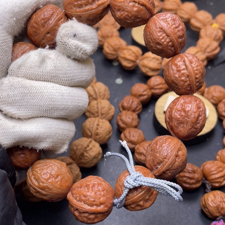 文玩核桃把件浅纹福利大枣