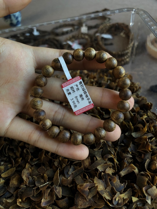 沉香女士/男士8mm圆珠单圈手串