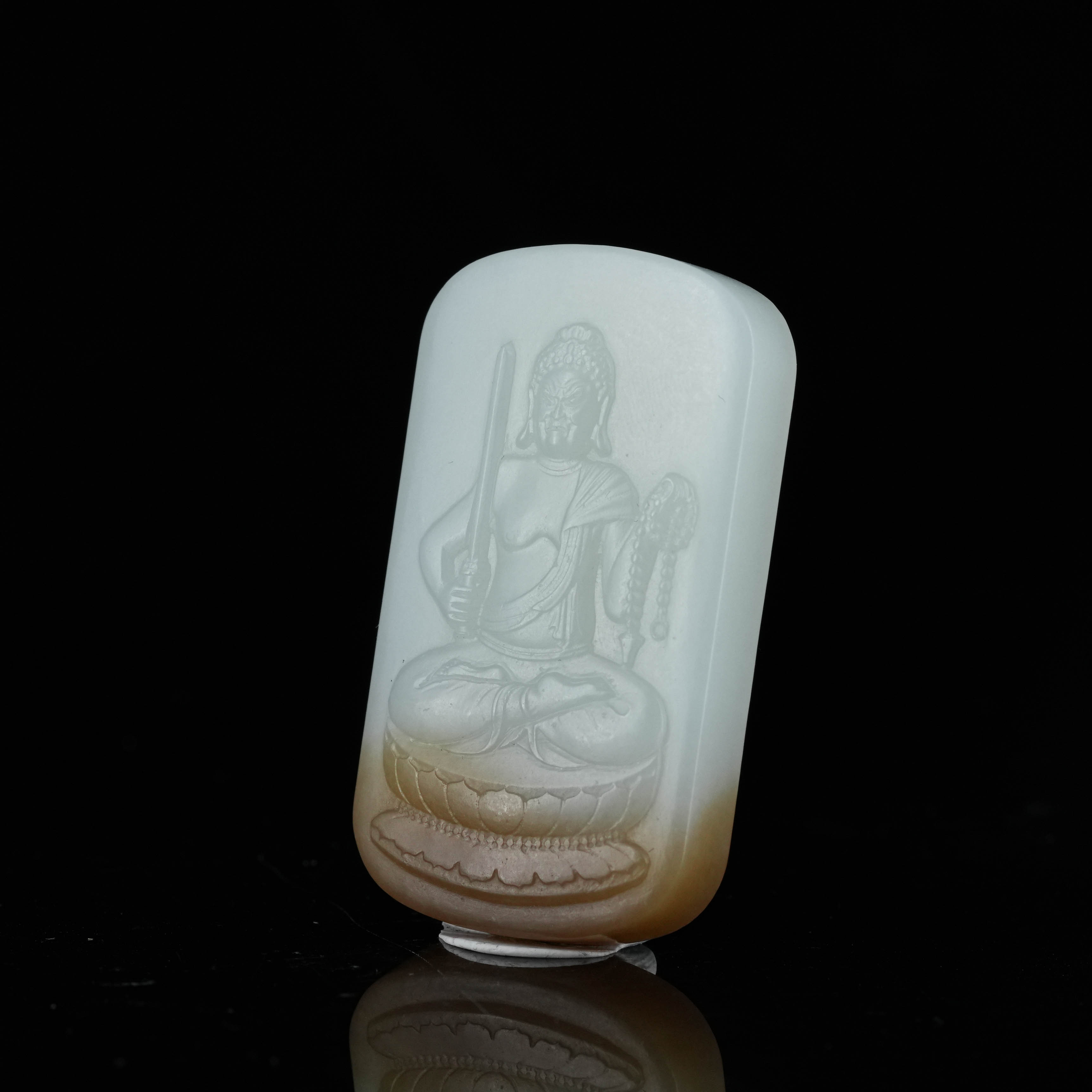 YH0780和田玉挂件-生肖鸡牌省级玉雕大师艺皓大师作品