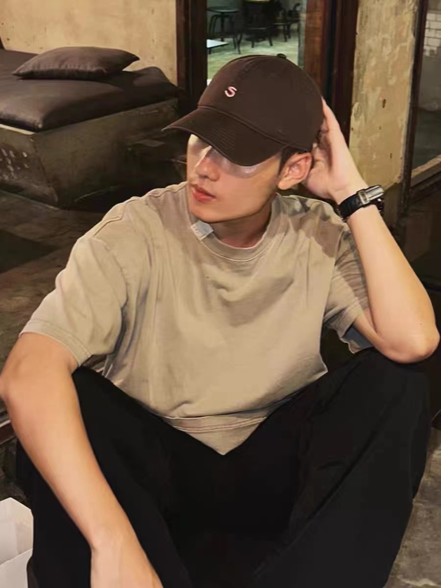 S软顶ins风潮男女同款情侣款休闲百搭棒球帽白色帽子夏季鸭舌帽