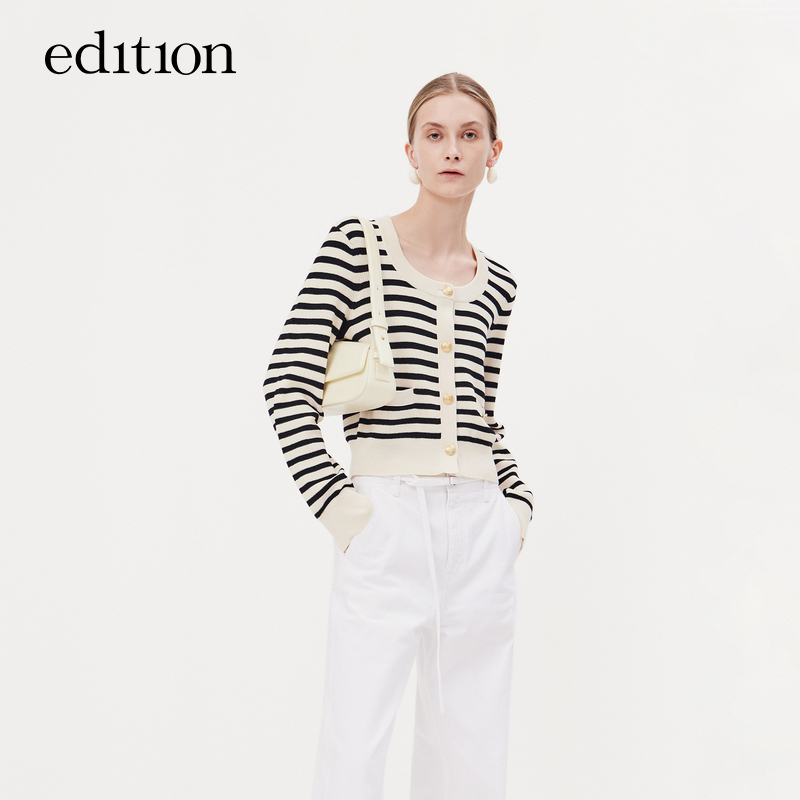 【赵老板专属】edition复古条纹针织开衫#EBD1CART09