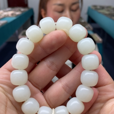 和田玉未镶嵌手链114