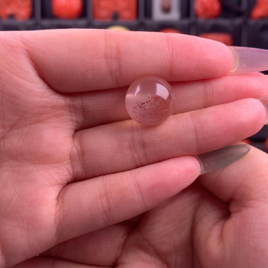 南红玛瑙冰飘14+未镶嵌谨*言