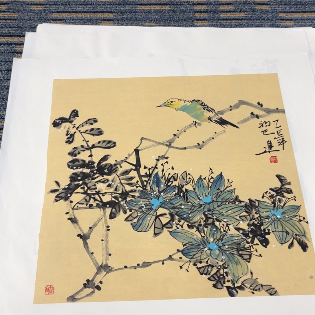 国画国画花鸟50斗方 巴进。。琪