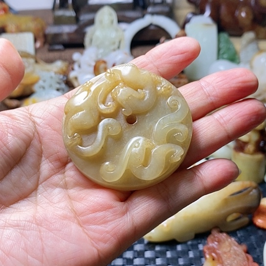 和田玉挂件未镶嵌夏*