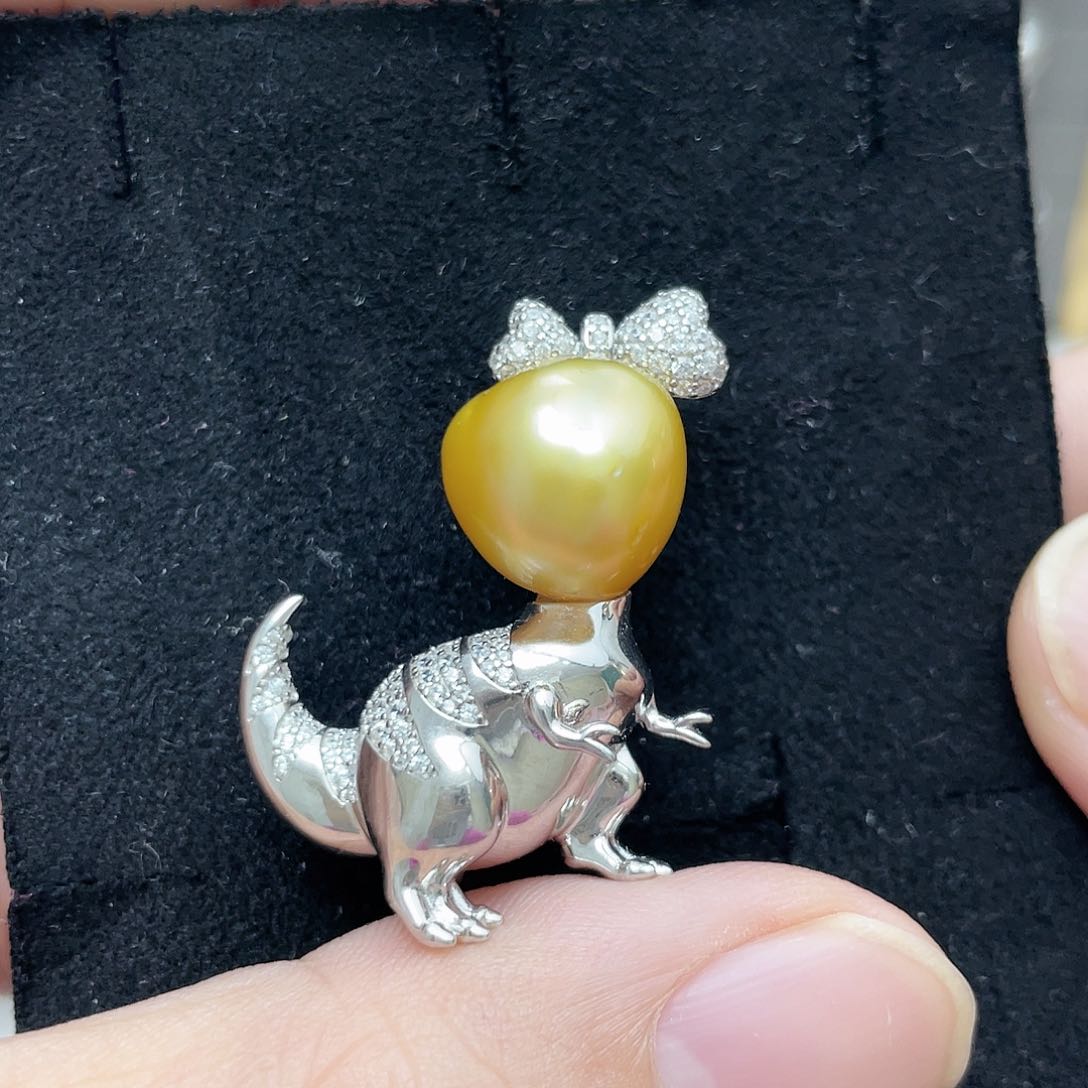 海水珍珠吊坠(不含链)银S925镶嵌