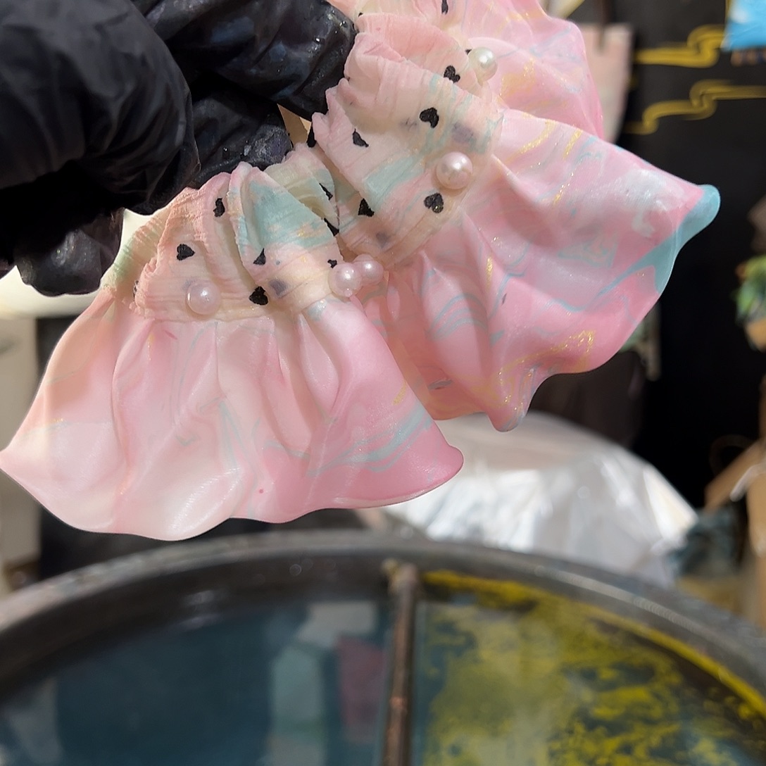 628新款大肠发圈粉彩金纹福利