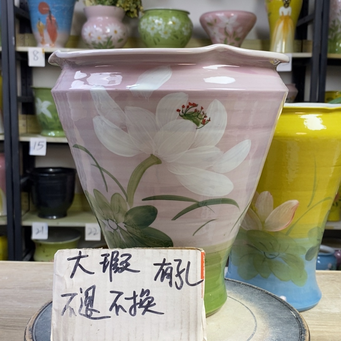 景德镇手工手绘陶瓷花盆