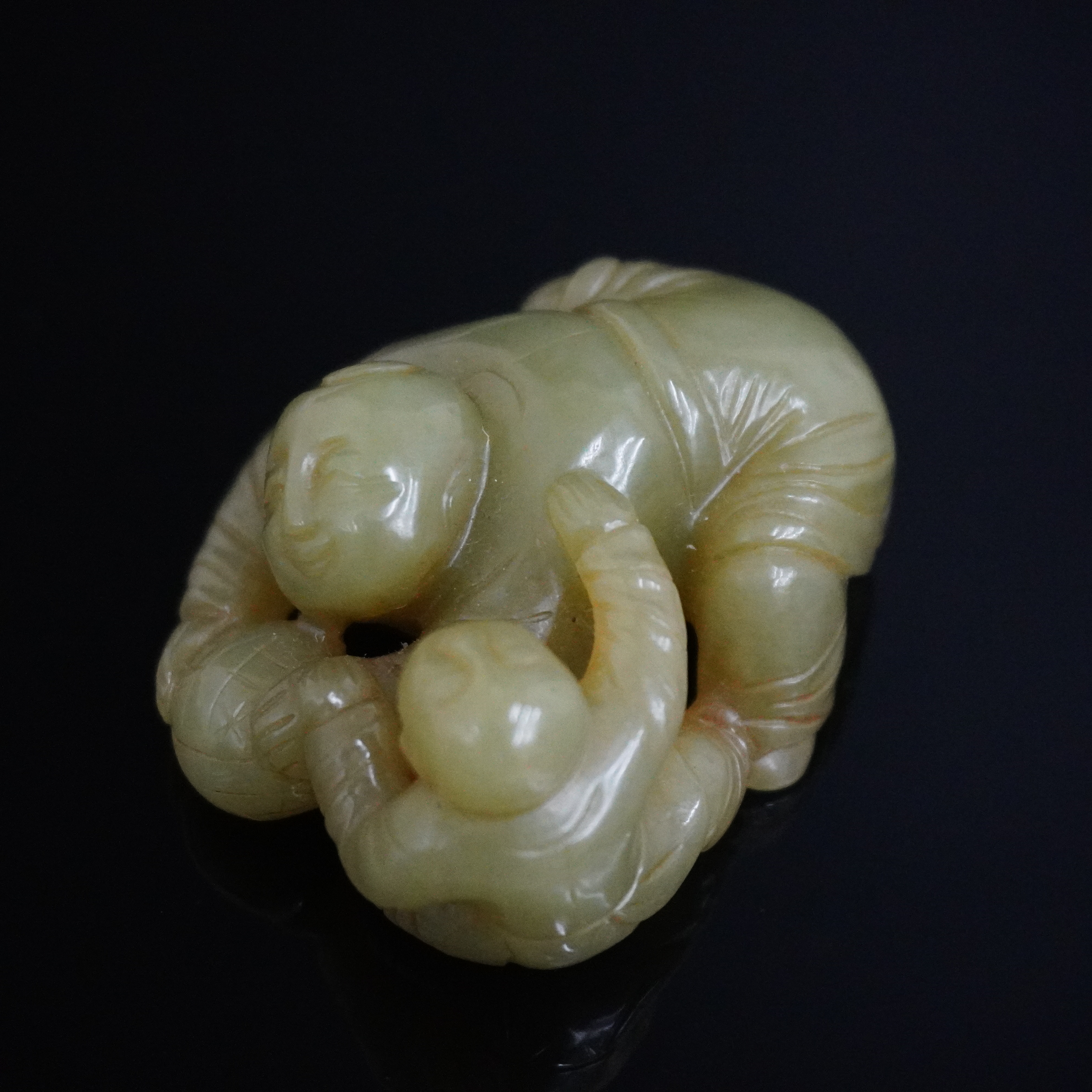 清代和田黄玉人物/027148/收藏/传承/【友谊文物商店】