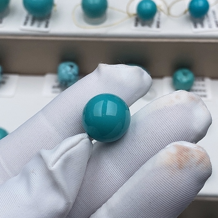 绿松石未镶嵌圆珠