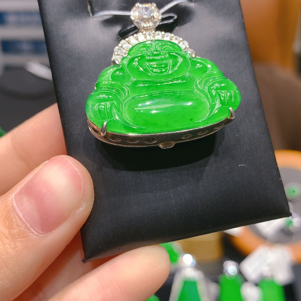 【闪购商品】颈饰银S925镶嵌翡翠3柒姐