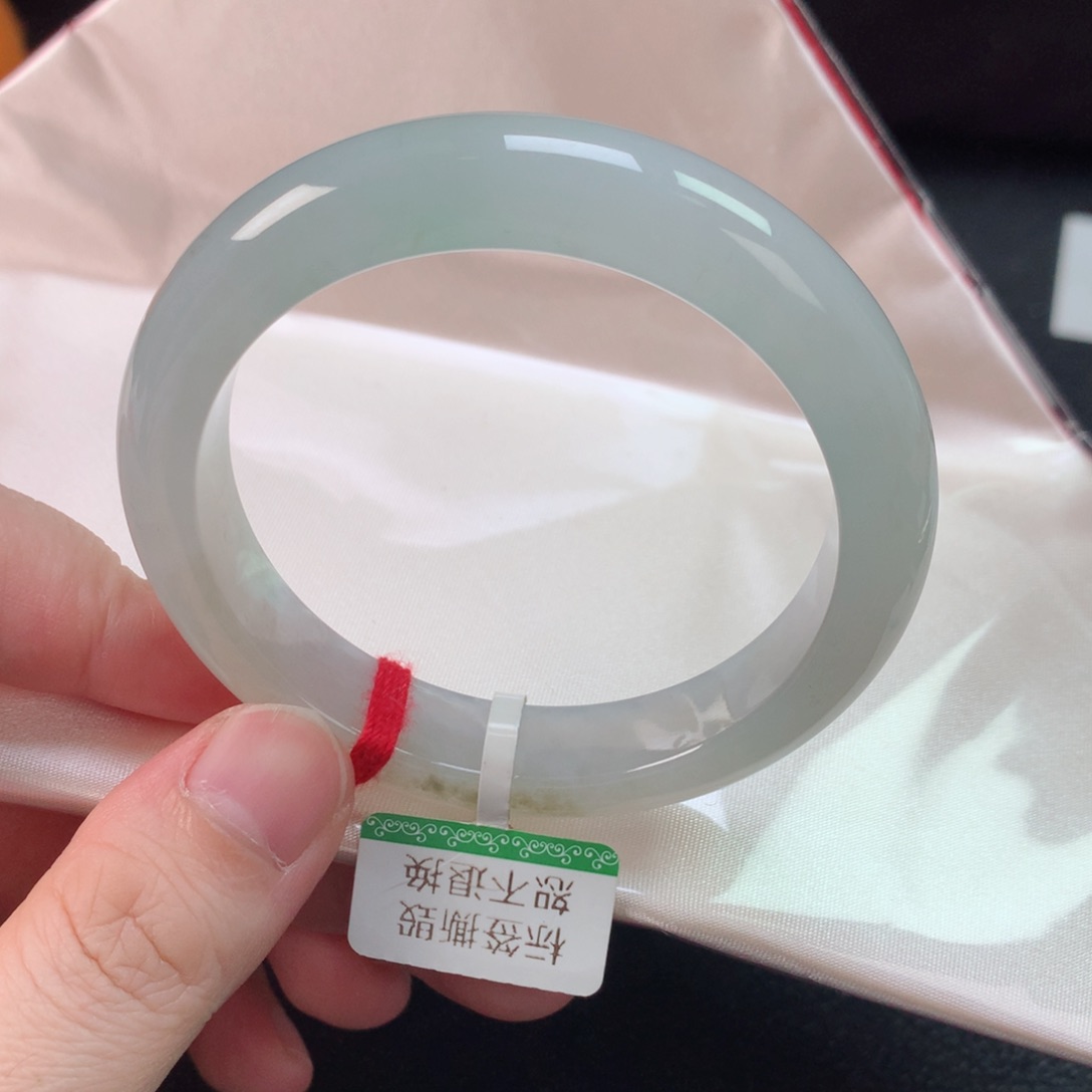 未镶嵌手镯翡翠缅甸天然翡翠手镯54圈口